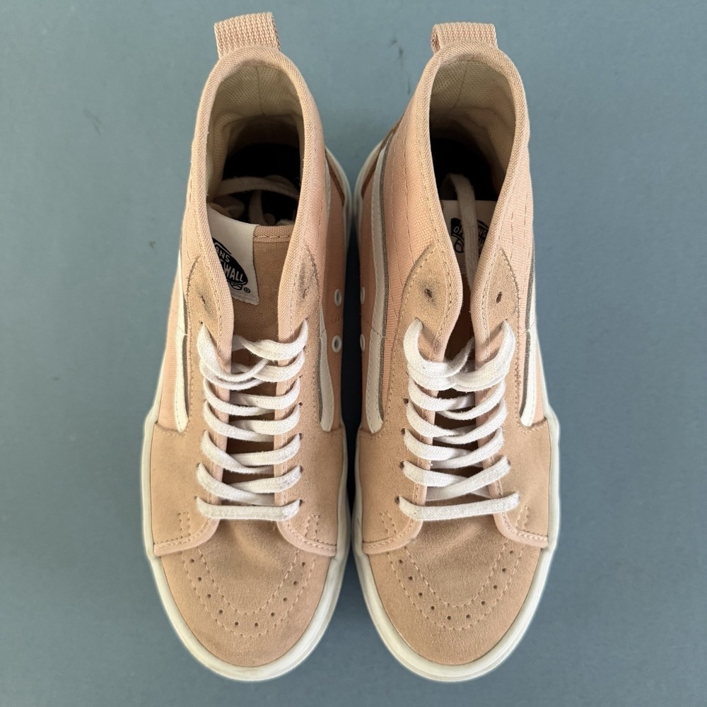Vans Sentry Sk8-Hi Dusty Rose Pink Suede Canvas Platform‎ Lug Sole Sneakers - Picture 7 of 9